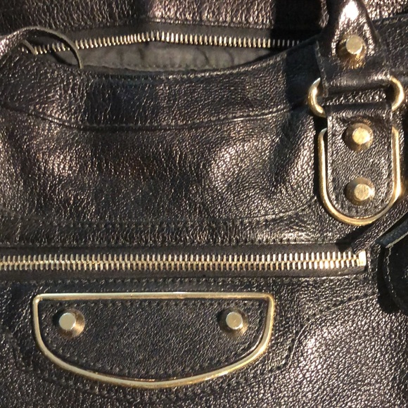 Balenciaga City Bag black and gold. - Picture 9 of 16